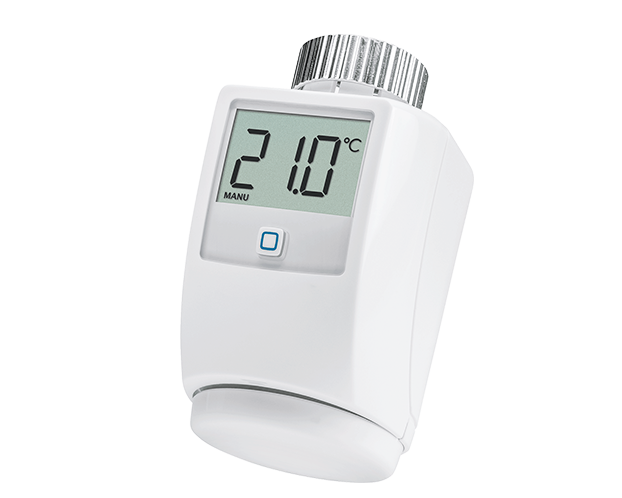 Een slimme thermostaatknop voor zoneregeling met radiatoren. Een slimme thermostaatknop kan de toevoer van warm water naar de radiator nauwkeurig regelen. Een slimme thermostaatknop voor zoneregeling met radiatoren. Een slimme thermostaatknop kan de toevoer van warm water naar de radiator nauwkeurig regelen.