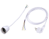 De kant en klare installatiedraad adapter set bestaat uit twee gestripte 1,5 mm2 VD draden van 6 cm lang (bruin/fase en blauw/nul) en twee compacte Wago lasklemmen.
