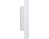 De dikte van de drukknop is slechts 22mm. De drukknop zelf is 55 x 55 mm. Het gehele product, met afdekraam, meet 86 x 86 mm.