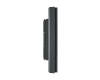 De drukknop past in 55 x 55 mm afdekramen en kan geïntegreerd worden in schakelmateriaal van Gira, Jung, Busch-Jaeger, Merten en Berker.