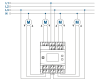 Elk van de vier output kanalen van de zonwering actor kan een motor tot 500 Watt aansturen. Elk kanaal kan aangesloten worden op een afzonderlijke fase. Bij aansturen van jaloezieën en lamellen heeft de actor een dubbele functie: naast openen en sluiten ook het regelen van de (kantel)stand van de jalozieën of lamellen. 