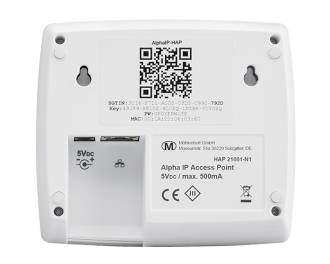 De app maakt verbinding met het access point door de QR code aan de achterkant van het access point te scannen.