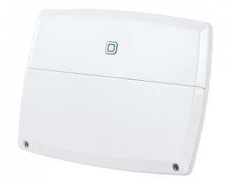 De Alpha IP multi IO box stuurt een CV-ketel of andere warmtebron aan als er verwarmd moet worden in een van de kamers in huis.