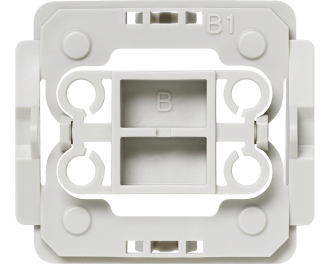 Met deze Berker B1 wipvlak adapter kunnen Berker wipvlakken en afdekramen uit de serie Arsys en K.1 toegepast worden op Homematic IP schakelaars en dimmers.