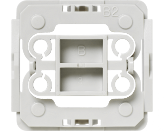 Met deze Berker B2 wipvlak adapter kunnen Berker wipvlakken en afdekramen uit de serie S.1, Modul 2, B.1, B.3, B.7 en Q.1 toegepast worden op Homematic IP schakelaars en dimmers.