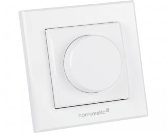 De draaiknop is een afstandsbediening voor de Homematic IP slimme dimmer voor merk-wipvlak, de inbouw dimmer module of de stekkerdimmer.