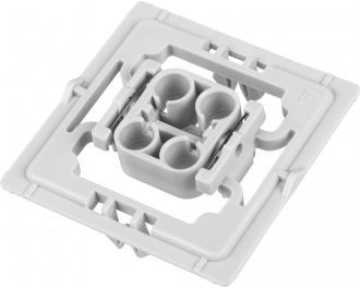 Met deze Elso wipvlak adapter kunnen Elso wipvlakken en afdekramen uit de serie Joy toegepast worden op Homematic IP schakelaars en dimmers.