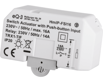 De Homematic IP inbouw schakel module tot 3200 Watt wordt ingebouwd in een inbouwdoos of verdeeldoos voor elektra en kan onzichtbaar weggewerkt worden.