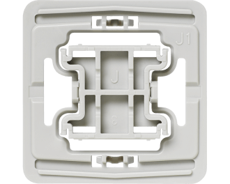 Met deze Jung 1 wipvlak adapter kunnen Jung wipvlakken en afdekramen uit de serie LS 990, LS Design, LS Plus, CD 500, CD Universal en CD Plus toegepast worden op Homematic IP schakelaars en dimmers.