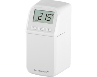 De Homematic IP slimme thermostaatknop compact plus regelt de toevoer van warm CV water naar een radiator en is bedoeld voor bedrijven, kantoren, scholen, praktijken en vakantieparken.