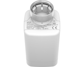 De thermostaatknop werkt op twee meegeleverde AA penlite batterijen. Deze gaan gemiddeld 3 jaar mee voordat ze leeg zijn.