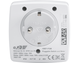 Het ingebouwde relais kan maximaal 3000 Watt / 13 A schakelen. De ingebouwde energiemeter meet het actuele energieverbruik in Watt en het totale energieverbruik in kWh.