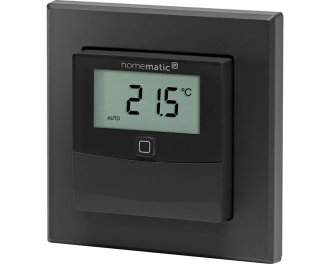 De Homematic IP temperatuursensor met display meet temperatuur en luchtvochtigheid en is geschikt voor opbouw montage aan de wand.
