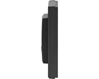 De temperatuursensor is slechts 25mm dik. Het gehele product, met afdekraam, meet 86 x 86 mm.