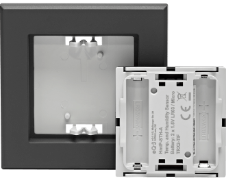 De temperatuursensor is uitgevoerd in 55 x 55 mm formaat en kan geintegreerd worden in systeem 55 schakelmateriaal van bekende merken.
