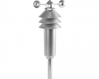 Het Homematic IP weerstation basis meet temperatuur, luchtvochtigheid, windsnelheid, zonlicht sterkte en het aantal zonuren per dag.