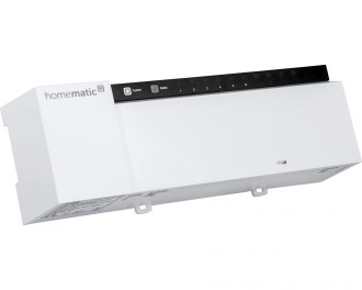 De zoneregelaar wordt aangestuurd door draadloze Homematic IP thermostaten en temperatuursensoren in verschillende kamers in huis.
