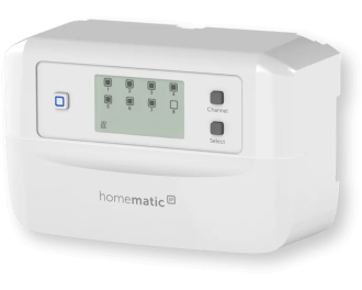 De Homematic IP proportionele zoneregelaar stuurt vloerverwarming en vloerkoeling aan per kamer, gevoed door een warmtepomp. Er kunnen meerdere zoneregelaars toegepast worden in een huis.