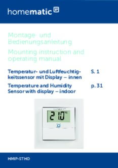 Handleiding van Homematic IP Temperatuur- en luchtvochtigheidssensor met display