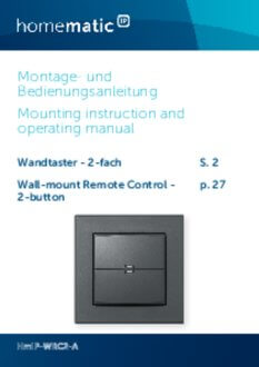Handleiding van Homematic IP Draadloze drukknop met 2 knoppen zwart / antraciet