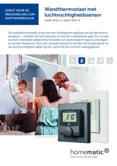 Datasheet van Homematic IP Thermostaat en luchtvochtigheidssensor