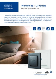 Datasheet van Homematic IP Draadloze drukknop met 2 knoppen mat zwart / antraciet