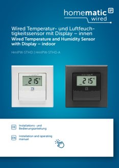 Handleiding van Homematic IP Wired temperatuur- en luchtvochtigheidssensor met display