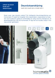 Datasheet van Homematic IP Smart lock elektrisch deurslot zilver