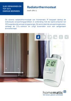 Datasheet van Homematic IP Slimme thermostaatknop