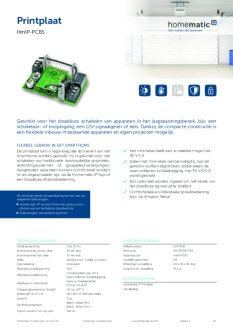 Datasheet van Homematic IP Printplaat schakel module