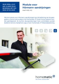 Datasheet van Homematic IP Hörmann garagepoort en deur module