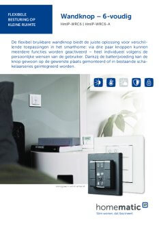 Datasheet van Homematic IP Draadloze drukknop met 6 knoppen