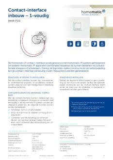 Datasheet van Homematic IP Input module inbouw enkelvoud