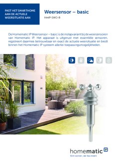 Datasheet van Homematic IP Weerstation basis