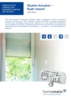 Datasheet van Homematic IP Inbouw rolluik en zonwering schakel module