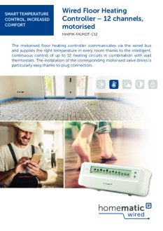 Datasheet van Homematic IP Wired zoneregelaar 12 kanalen - proportioneel