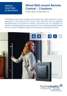Datasheet van Homematic IP Wired drukknop met 2 knoppen