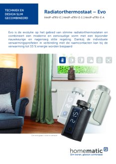 Datasheet van Homematic IP Slimme thermostaatknop Evo