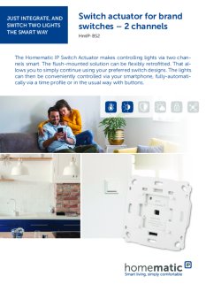 Datasheet van Homematic IP Dubbele schakelaar voor merk-wipvlak