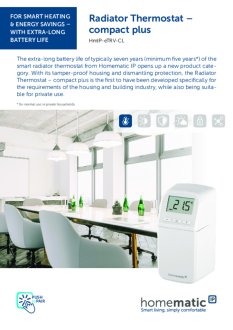 Datasheet van Homematic IP Slimme thermostaatknop compact plus