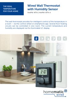 Datasheet van Homematic IP Wired thermostaat en luchtvochtigheidssensor zwart / antraciet