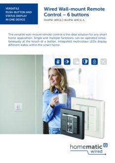 Datasheet van Homematic IP Wired drukknop met 6 knoppen en status LEDs zwart / antraciet