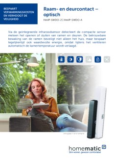 Datasheet van Homematic IP Raam- en deursensor zwart / antraciet