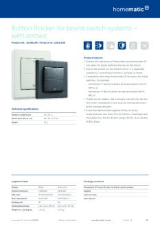 Datasheet van Homematic IP Universeel wipvlak met pijlen