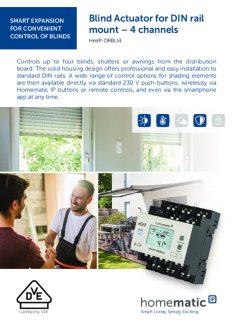 Datasheet van Homematic IP Zonwering actor - 4 outputs en 8 inputs