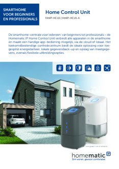 Datasheet van Homematic IP Home Control Unit HCU1