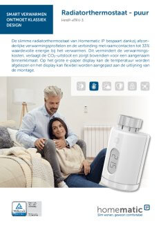 Datasheet van Homematic IP Slimme thermostaatknop Pure
