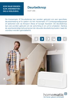 Datasheet van Homematic IP Deurbel knop Datasheet van Homematic IP Deurbel knop