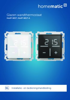 Handleiding van Homematic IP Glazen thermostaat met inbouw voeding en relais