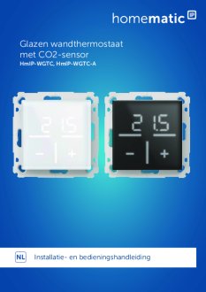 Handleiding van Homematic IP Glazen thermostaat met CO2 sensor, inbouw voeding en relais